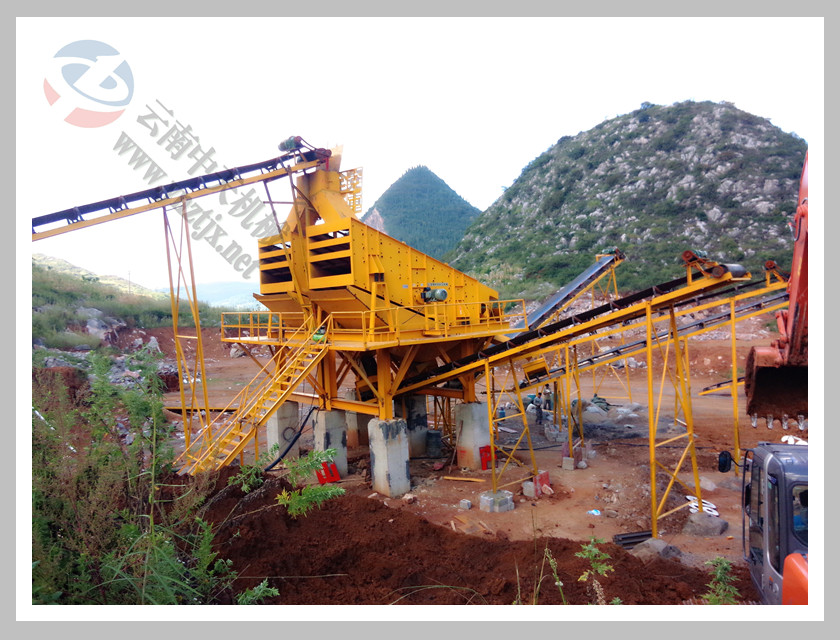 云南中天礦山機械設備制造,云南昆明鵝卵石、玄武巖、花崗巖、石灰巖鄂式破碎機,反擊式破碎機,二合一破碎機,制砂機,給料機,石料生產線,制砂生產線-日產2500-3500噸案例-圖片中心